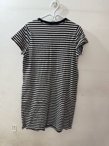Striped Long T-Shirt Dress