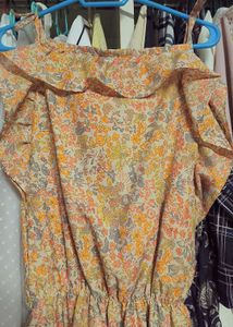 🪻🎀Floral Beige Dress 🎀🪻