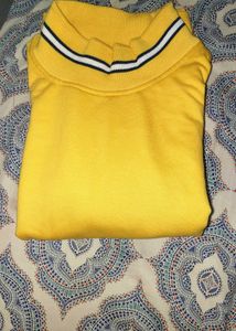 Yellow Mock Neck Top