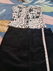Combo  Of  Premium  Imported Fabric Top N  Skirt