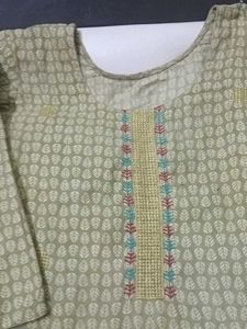 Green Printed Salwar Kameez