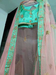 Elegant Mint Green Lehenga Choli