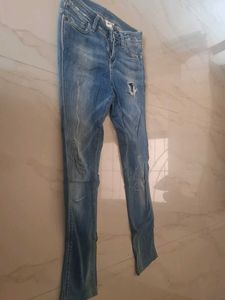 Ripped Flare Jeans