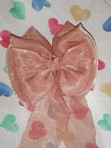 Triple Layer Hair Bow With Tail