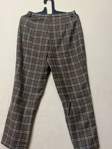 Brown Plaid Trousers
