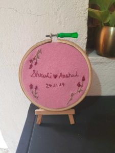 Personalized Embroidered Hoop Art