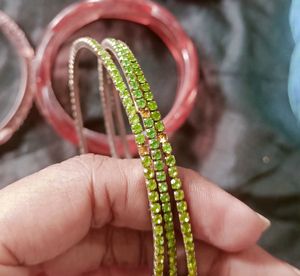Stone Worked Bangles 💚