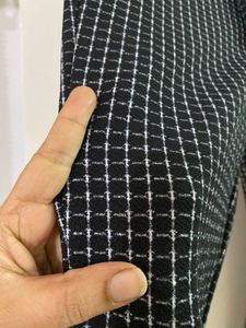 Checkered High-Waisted Pants