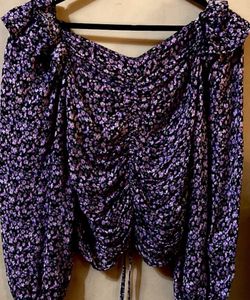 Purple Zara Floral Top
