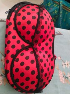 Polka Dot Bra Travel Case