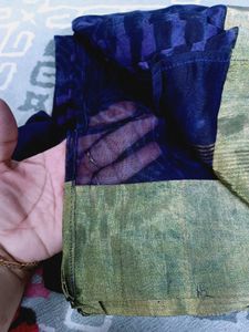 pure handloom chanderi batik print kaddi border