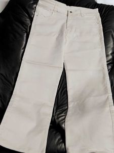 Off-White Cream Color Straight Fitted Trouser (Men