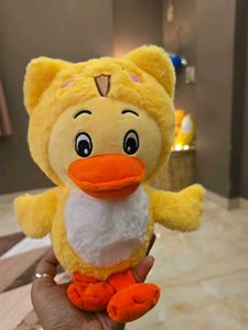 Cute Duck Plushie with Bear Hoodie