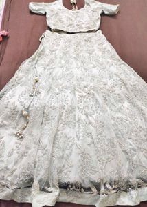 Heavy Work Designer Wedding Lehenga - Sky Blue