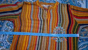 Multicoloured Striped Cotton Kurta