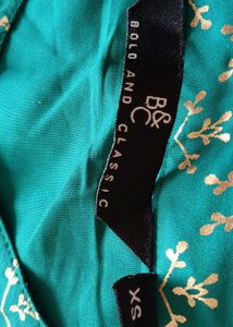 Dark Green straight Collar Neck Kurta