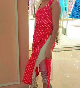 Pink Striped Kurta Set