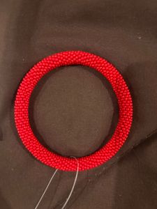 Beaded Long Chain With Single Bangle
