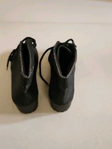 Black Velvet Boots - Size 7 (UK)