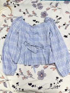 Plaid Long Sleeve Top