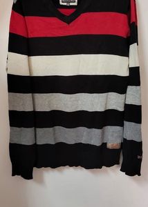 Pepe Jeans Striped V-Neck Sweater