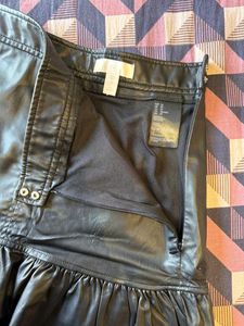 H&amp;M Black Leather Skirt