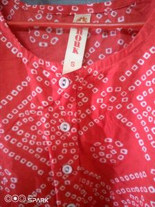 Anouk Red Bandhani A-line Kurti