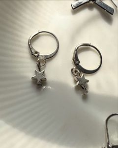 metal charm huggies