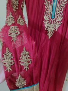 Pretty Red Chudidar