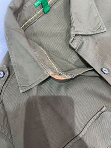 Benetton Olive Green Casual Jacket