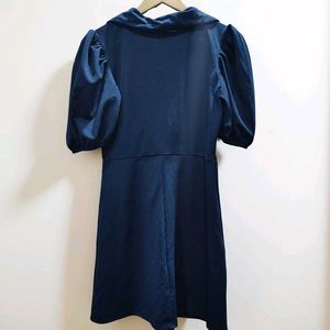 Navy Wrap Style Mini Dress