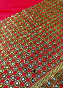 Gorgeous Mirror Work Saree with Blouse