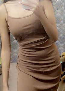 Brown Strappy Maxi Dress