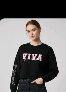Viva Slogan Print Sweatshirt
