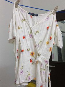 Floral Wrap Top