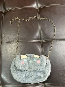 Cute Fuzzy Cat Crossbody Bag