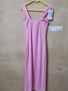 Pink Strapped Maxi Dress