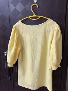 Yellow Puff Sleeve Top
