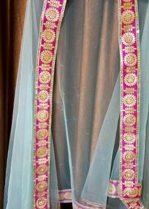 Dupatta with Embroidery Work Size 2.25 Mtr