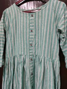 Striped cyan 🩵 with white stripe🤍 Dress