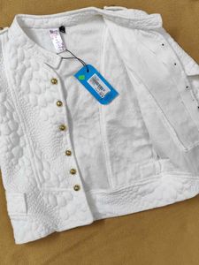 White Crop Jacket