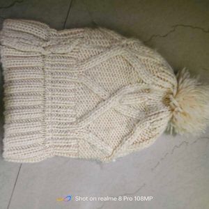 Beige Knitted Beanie