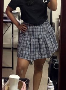 Pleated Plaid Mini tennis Skirt