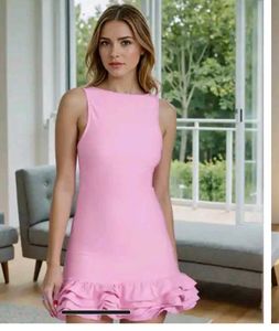 Shein - New with tag- Pink Ruffle Mini Dress