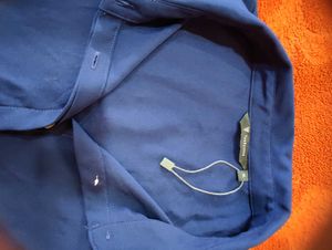 Van Heusen Navy Blue Ruffle Sleeve Top