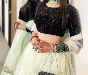 Sequin Black Lehenga Choli