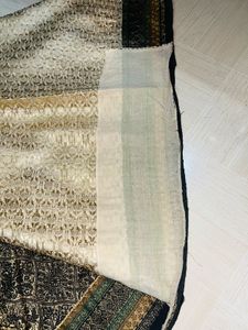 ✨Elegant Gold  &amp; Black Silk Sare✨