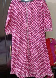 Pink Printed Kurta Set