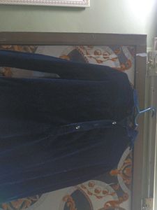 Vintage Navy Velvet Button-Down Shirt