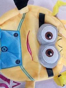 Cute Yellow Furry Minion Bag For Kids...